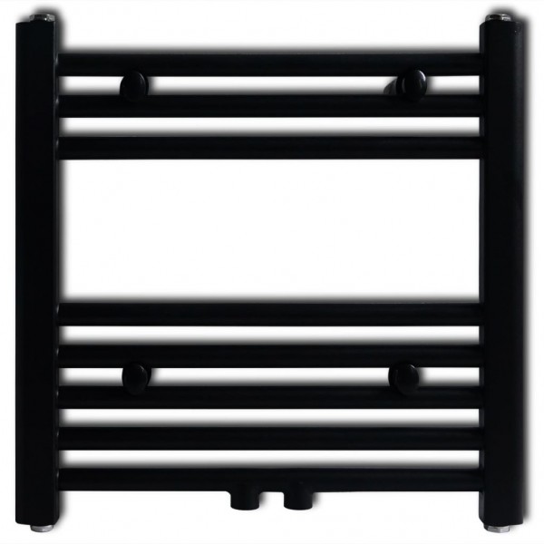Radiador toallero de baño recto negro 480x480 mm M 2