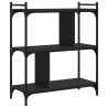 Librería de 3 estantes madera de ingeniería negro 76x32x88 cm 2