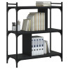 Librería de 3 estantes madera de ingeniería negro 76x32x88 cm 3