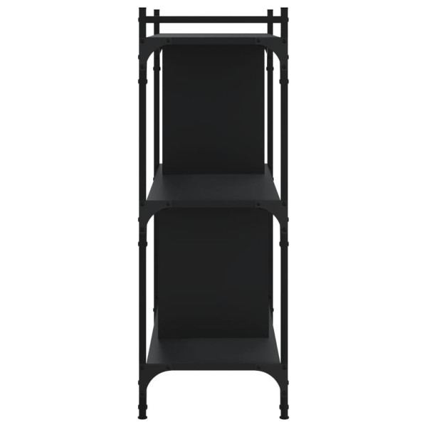 Librería de 3 estantes madera de ingeniería negro 76x32x88 cm M 5