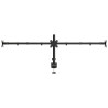 Suporte triplo para monitor VESA 75/100 mm aço preto 5
