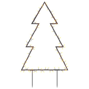 Árbol de Navidad luces decorativas con estacas 80 LED 60 cm H