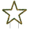 Estrella de luz decorativa Navidad con estacas 80 LED 60 cm 2