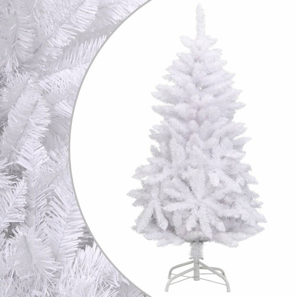 Árbol de Navidad artificial con bisagras y soporte blanco 120cm M 2