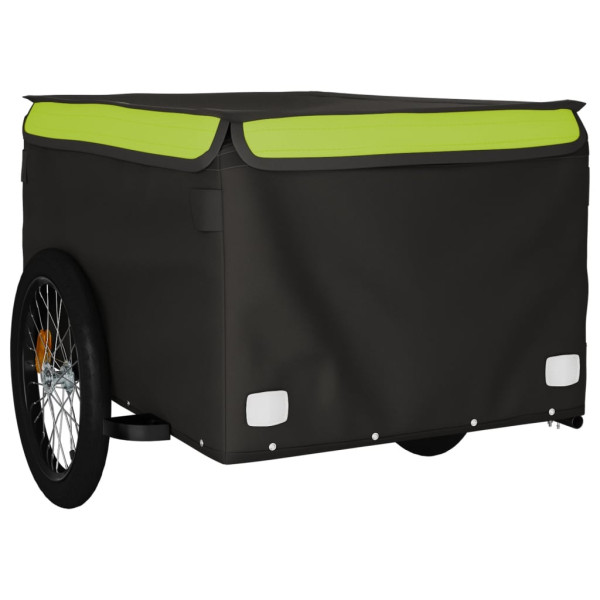 Remolque de carga para bicicleta hierro negro y verde 45 kg M 4