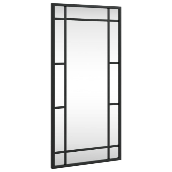 Espejo de pared rectangular de hierro negro 30x60 cm M 2