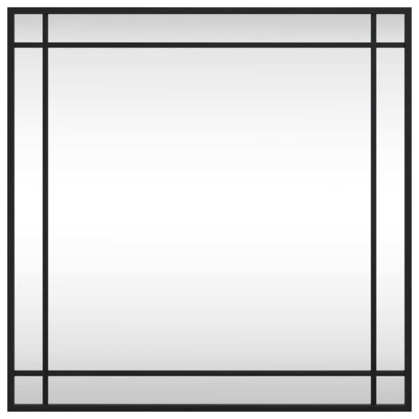 Espelho de parede quadrado 60x60 cm ferro preto M 3