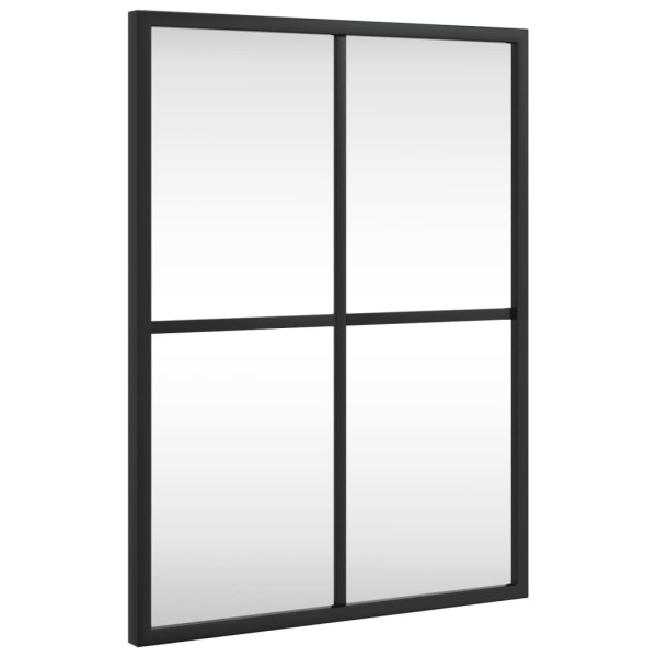 Espejo de pared rectangular de hierro negro 30x40 cm M 2