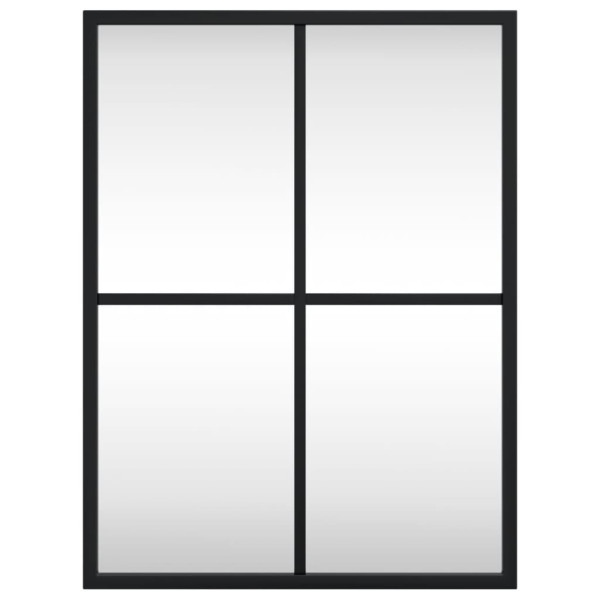Espejo de pared rectangular de hierro negro 30x40 cm M 3
