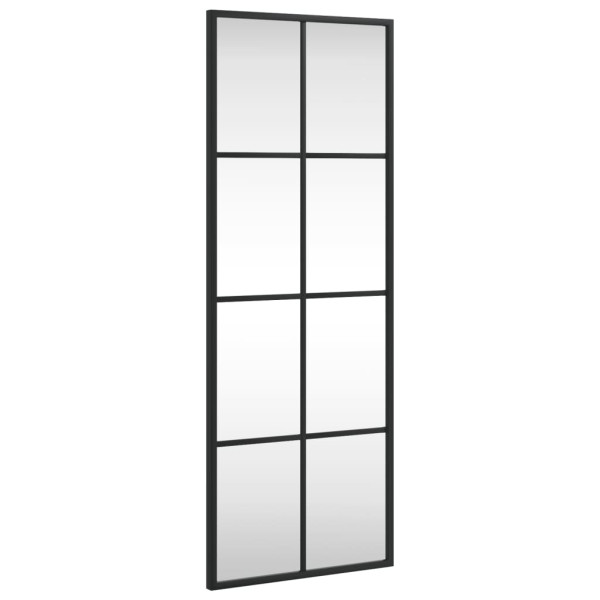 Espejo de pared rectangular de hierro negro 30x80 cm M 2