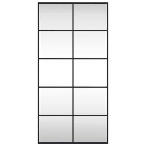Espejo de pared rectangular de hierro negro 50x100 cm M 3