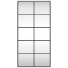 Espejo de pared rectangular de hierro negro 50x100 cm 3