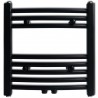 Radiador toallero de baño curvo negro 480x480 mm 2