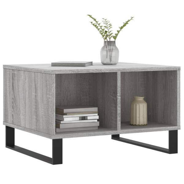 Mesa de centro madera contrachapada gris Sonoma 60x50x36.5 cm M 3