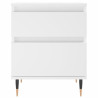 Mesita de noche madera contrachapada blanco 40x35x50 cm 5