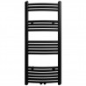 Radiador de toalha de banho curvo preto 500 x 1160 mm 2
