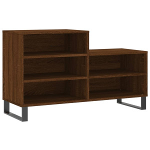 Mueble zapatero madera contrachapada roble marrón 102x36x60 cm H