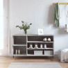 Mueble zapatero madera contrachapada gris hormigón 102x36x60 cm 1