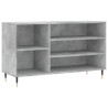 Mueble zapatero madera contrachapada gris hormigón 102x36x60 cm 2