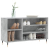Mueble zapatero madera contrachapada gris hormigón 102x36x60 cm 3
