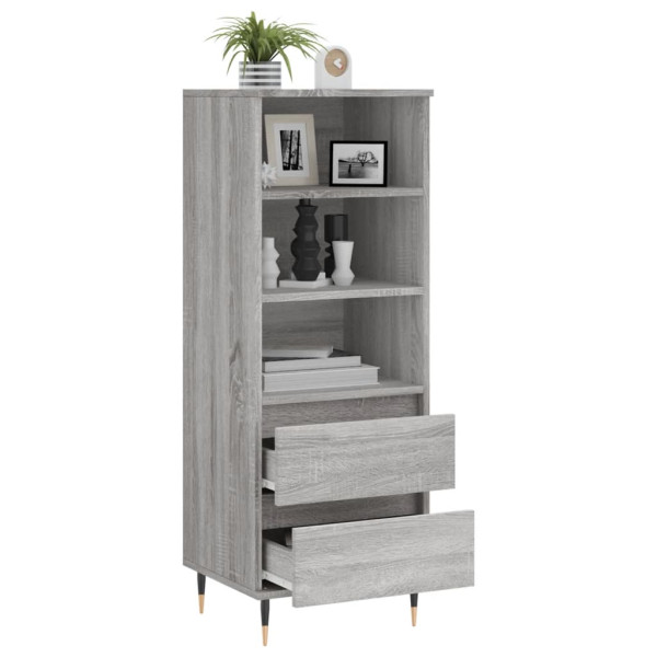 Aparador alto madera contrachapada gris Sonoma 40x36x110 cm M 4