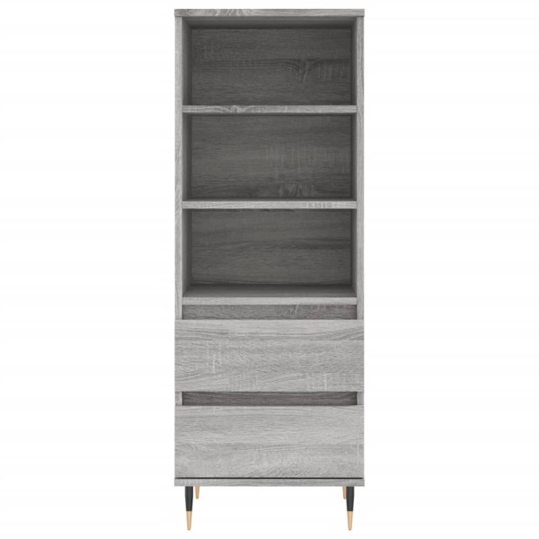 Aparador alto madera contrachapada gris Sonoma 40x36x110 cm M 5