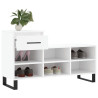 Mueble zapatero madera contrachapada blanco 102x36x60 cm 4