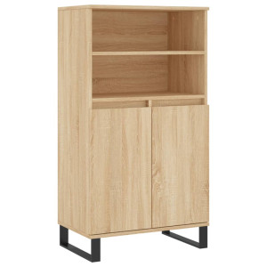 Aparador alto madera contrachapada color roble 60x36x110 cm H