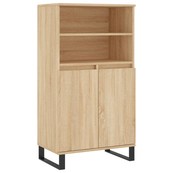 Aparador alto madera contrachapada color roble 60x36x110 cm M 2