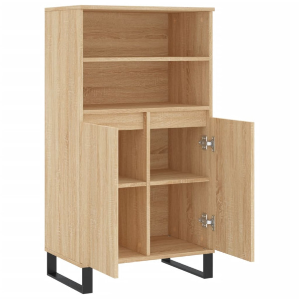 Aparador alto madera contrachapada color roble 60x36x110 cm M 5