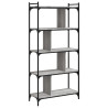 Librería 5 estantes madera ingeniería gris Sonoma 76x32x158 cm 2