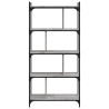 Librería 5 estantes madera ingeniería gris Sonoma 76x32x158 cm 4