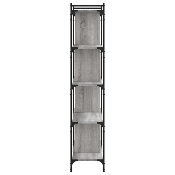 Librería 5 estantes madera ingeniería gris Sonoma 76x32x158 cm M 5