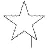 Estrella de luz decorativa Navidad con estacas 80 LED 60 cm 5