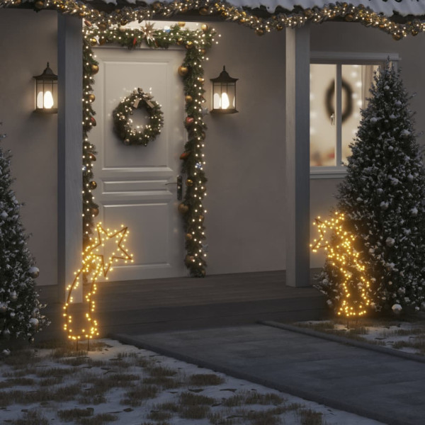 Estrella fugaz de luces Navidad con estacas 115 LED 89 cm M 3