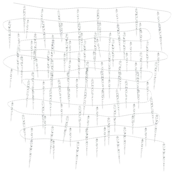 Luces carámbano Navidad 200 LED azul acrílico PVC 20 m M 4