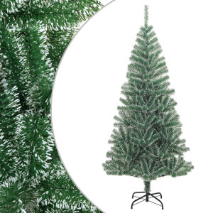 Árvore de Natal artificial c/ flocos de neve 210 cm verde H