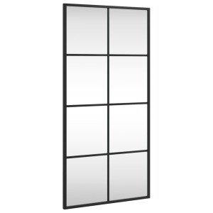 Espejo de pared rectangular de hierro negro 40x80 cm H