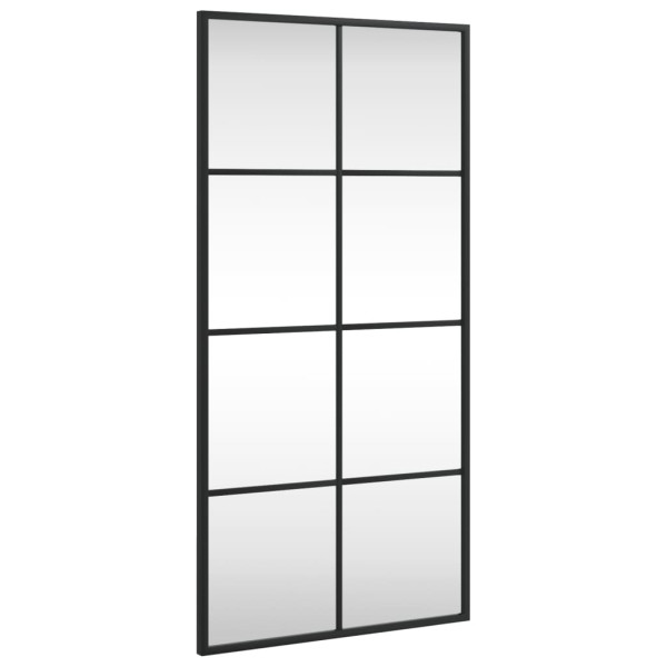Espejo de pared rectangular de hierro negro 40x80 cm M 2