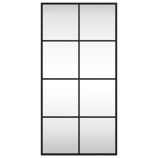 Espejo de pared rectangular de hierro negro 40x80 cm M 3