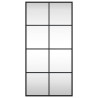 Espejo de pared rectangular de hierro negro 40x80 cm 3
