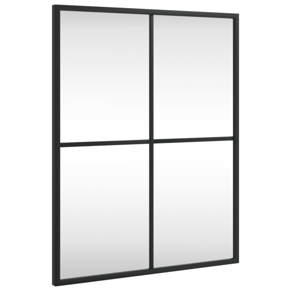 Espejo de pared rectangular de hierro negro 40x50 cm M 2