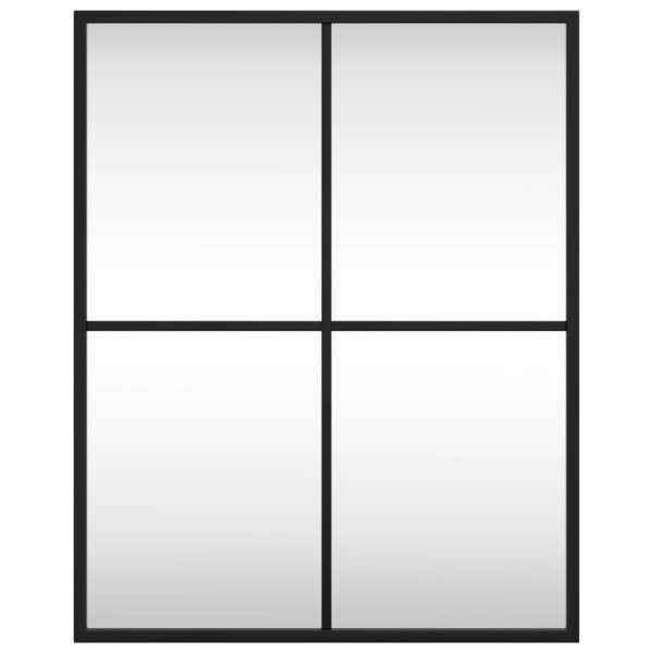 Espejo de pared rectangular de hierro negro 40x50 cm M 3