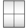 Espejo de pared rectangular de hierro negro 40x50 cm 3