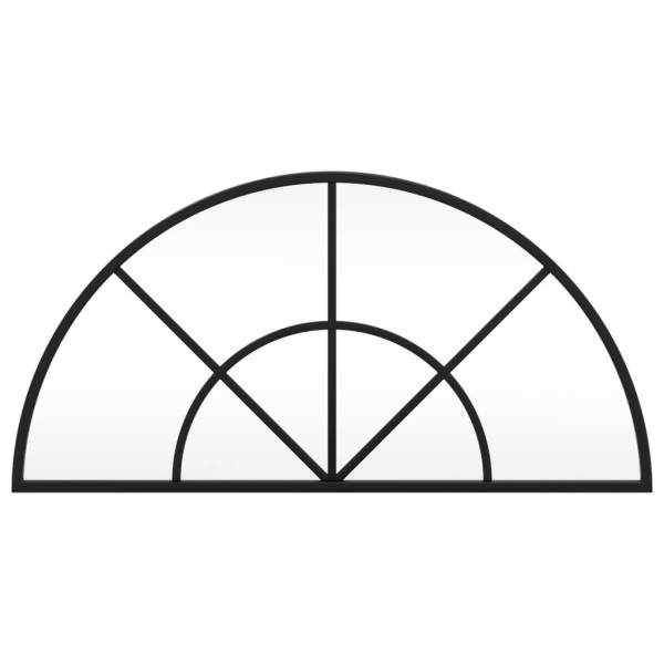 Espelho de parede arqueado 60x30 cm ferro preto M 3