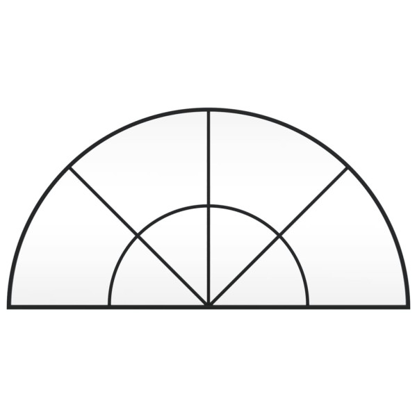 Espejo de pared arco de hierro negro 100x50 cm M 3