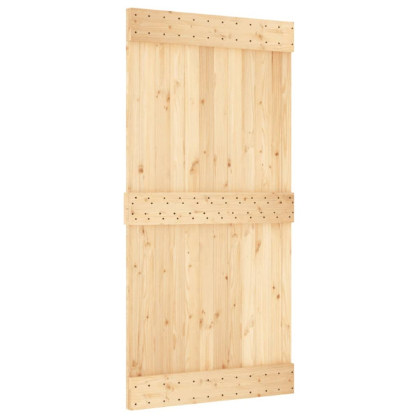 Puerta corredera con herrajes madera maciza de pino 100x210 cm M 3