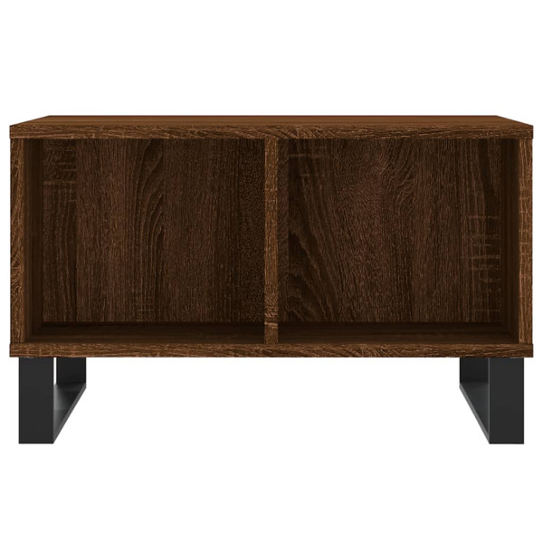 Mesa de centro madera contrachapada marrón roble 60x50x36.5 cm M 4