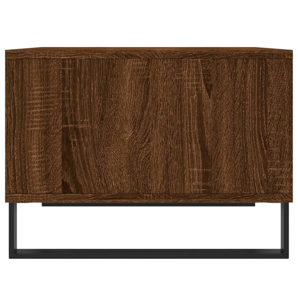 Mesa de centro madera contrachapada marrón roble 60x50x36.5 cm M 5
