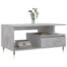 Mesa de centro madera contrachapada gris hormigón 90x49x45 cm 3
